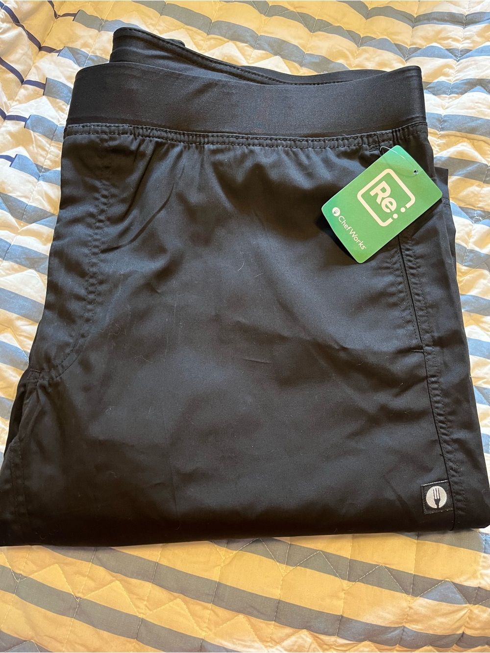 NWT Chef Works Black 2XL Food Service Pants